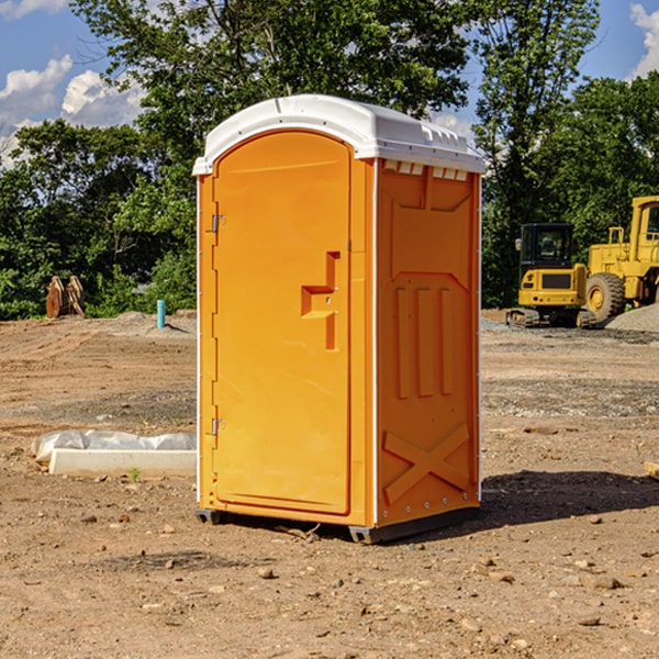 how often are the portable restrooms cleaned and serviced during a rental period in Cornelia